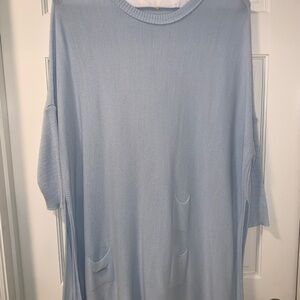 Mer Sea Light Blue Knit Top
